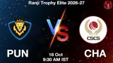 PUN vs CHA Dream11 Prediction, Preview & Updates - <small>Sun, 18 Oct 09:30 AM IST</small>