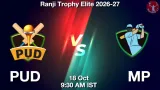 PUD vs MP Dream11 Prediction, Preview & Updates - <small>Sun, 18 Oct 09:30 AM IST</small>