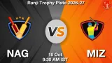 NAG vs MIZ Dream11 Prediction, Preview & Updates - <small>Sun, 18 Oct 09:30 AM IST</small>