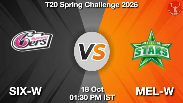 SIX-W vs MEL-W Match Previews and Cricket Tips