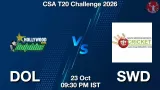 DOL vs SWD Dream11 Prediction, Preview & Updates - <small>Fri, 23 Oct 09:30 PM IST</small>