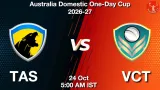 TAS vs VCT Dream11 Prediction, Preview & Updates - <small>Sat, 24 Oct 05:00 AM IST</small>