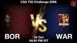 BOR vs WAR Dream11 Prediction, Preview & Updates - <small>Sat, 24 Oct 04:30 PM IST</small>