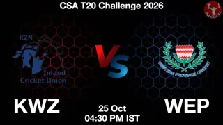 KWZ vs WEP KWZ vs WEP - CSA T20