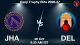 JHA vs DEL Dream11 Prediction, Preview & Updates - <small>Mon, 26 Oct 09:30 AM IST</small>