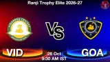 VID vs GOA Dream11 Prediction, Preview & Updates - <small>Mon, 26 Oct 09:30 AM IST</small>