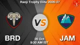 BRD vs JAM Dream11 Prediction, Preview & Updates - <small>Mon, 26 Oct 09:30 AM IST</small>