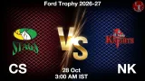 CS vs NK Dream11 Prediction, Preview & Updates - <small>Wed, 28 Oct 03:00 AM IST</small>