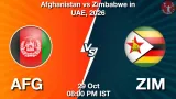 AFG vs ZIM Dream11 Prediction, Preview & Updates - <small>Thu, 29 Oct 08:00 PM IST</small>