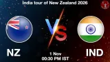 NZ vs IND Dream11 Prediction, Preview & Updates - <small>Sun, 01 Nov 12:30 PM IST</small>