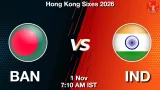 BAN vs IND Dream11 Prediction, Preview & Updates - <small>Sun, 01 Nov 07:10 AM IST</small>