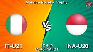 IT-U21 vs INA-U20 Matcch Previews