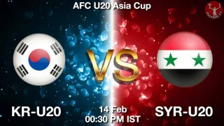 KR-U20 vs SYR-U20 Matcch Previews