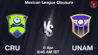 CRU vs UNAM Matcch Previews