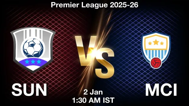 SUN vs MCI ड्रीम11 भविष्यवाणी, फैंटेसी फुटबॉल टीम - 02 जनवरी 2026