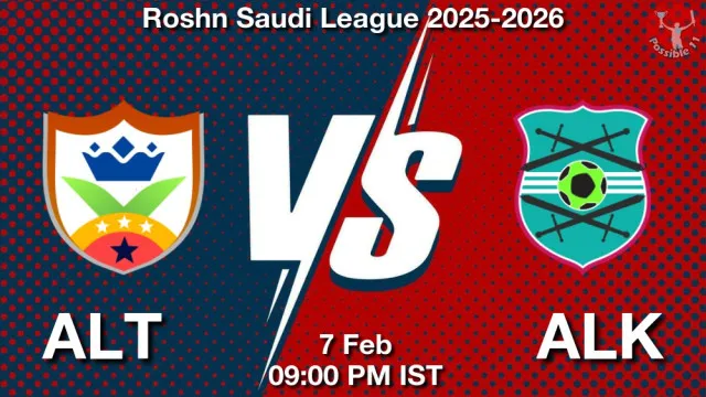ALT vs ALK ड्रीम11 भविष्यवाणी, फैंटेसी फुटबॉल टीम - 07 फ़रवरी 2026