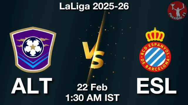ALT vs ESL ड्रीम11 भविष्यवाणी, फैंटेसी क्रिकेट टीम - 22 फ़रवरी 2026