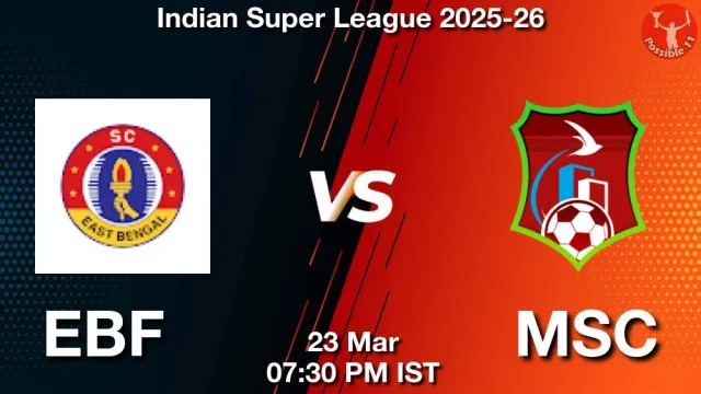 EBF vs MSC ड्रीम11 भविष्यवाणी, फैंटेसी क्रिकेट टीम - 23 मार्च 2026