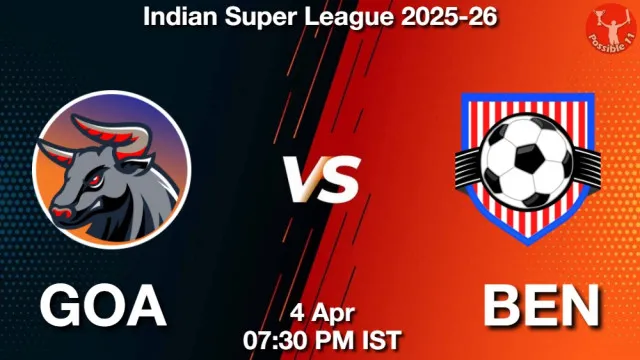 GOA vs BEN ड्रीम11 भविष्यवाणी, फैंटेसी क्रिकेट टीम - 04 अप्रैल 2026