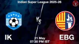 IK vs EBG Dream11 Prediction, Preview & Updates - <small>Thu, 21 May 07:30 PM IST</small>