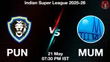 PUN vs MUM Dream11 Prediction, Preview & Updates - <small>Thu, 21 May 07:30 PM IST</small>