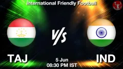 TAJ vs IND Match Result