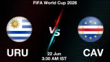 URU vs CAV Dream11 Prediction, Preview & Updates - <small>Mon, 22 Jun 03:30 AM IST</small>