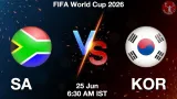 SA vs KOR Dream11 Prediction, Preview & Updates - <small>Thu, 25 Jun 06:30 AM IST</small>