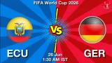 ECU vs GER Dream11 Prediction, Preview & Updates - <small>Fri, 26 Jun 01:30 AM IST</small>
