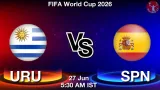 URU vs SPN Dream11 Prediction, Preview & Updates - <small>Sat, 27 Jun 05:30 AM IST</small>