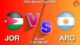 JOR vs ARG Dream11 Prediction, Preview & Updates - <small>Sun, 28 Jun 07:30 AM IST</small>