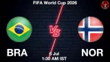 BRA vs NOR Dream11 Prediction, Preview & Updates - <small>Mon, 06 Jul 01:30 AM IST</small>