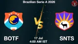 BOTF vs SNTS Dream11 Prediction - <small>Fri, 17 Jul 04:00 AM IST</small>