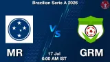 MR vs GRM Dream11 Prediction, Preview & Updates - <small>Fri, 17 Jul 06:00 AM IST</small>