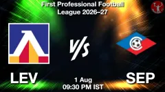 LEV vs SEP Match Result