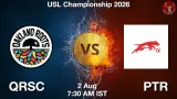 QRSC vs PTR Dream11 Prediction - <small>Sun, 02 Aug 07:30 AM IST</small>