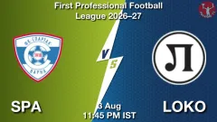 SPA vs LOKO Match Result