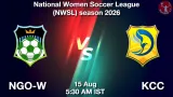 NGO-W vs KCC Dream11 Prediction - <small>Sat, 15 Aug 05:30 AM IST</small>