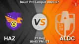 HAZ vs ALDC Dream11 Prediction - <small>Fri, 21 Aug 09:45 PM IST</small>