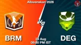 BRM vs DEG Dream11 Prediction, Preview & Updates - <small>Sun, 23 Aug 08:00 PM IST</small>