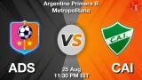 ADS vs CAI Dream11 Prediction, Preview & Updates - <small>Tue, 25 Aug 11:30 PM IST</small>