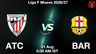 ATC vs BAR ATC vs BAR - Liga F