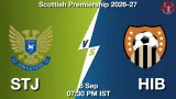 STJ vs HIB Dream11 Prediction, Preview & Updates - <small>Sun, 06 Sep 07:30 PM IST</small>
