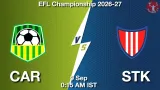 CAR vs STK Dream11 Prediction, Preview & Updates - <small>Wed, 09 Sep 12:15 AM IST</small>