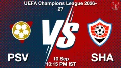 PSV vs SHA Match Result