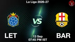 LET vs BAR Match Result