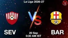 SEV vs BAR Match Result