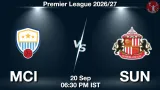 MCI vs SUN Dream11 Prediction, Preview & Updates - <small>Sun, 20 Sep 06:30 PM IST</small>