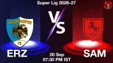 ERZ vs SAM Dream11 Prediction, Preview & Updates - <small>Sun, 20 Sep 07:30 PM IST</small>