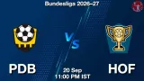 PDB vs HOF Dream11 Prediction, Preview & Updates - <small>Sun, 20 Sep 11:00 PM IST</small>